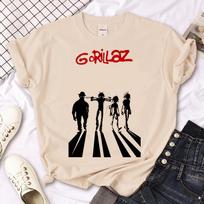 Gorillaz marškinėliai moterims anime viršus moteriški anime drabužiai S