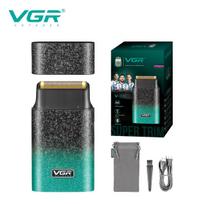 2026 VGR V-326 Reciprocating Shaver Gradient Matte Body IPX6 Waterproof Men's Shaver Convenient USB Rechargeable Home Travel Shaver Hair Removal Razor žalia