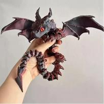23cm 3D Printer Wing Magic Dragon Joint Mobile Rotating Toy Joint Desk Decorative Toys Gifts Crafts.