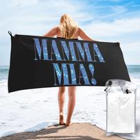 Mamma Mia - diskas Paplūdimio rankšluostis Minkštas mikropluoštas Greitai džiūstantis Sugeriantis Greiti rankšluosčiai voniai W30*H60(CM)