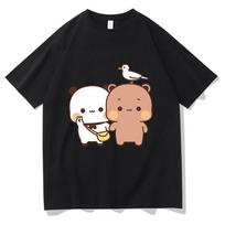 Mieli Kawaii Bubu ir Dudu marškinėliai madingi unisex/moteriški Harajuku estetiniai grafiniai marškinėliai Unisex Animaciniai kasdieniai medvilniniai marškinėliai Unisex 2XL