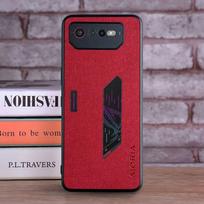 Dėklas Asus Rog Phone 8 7 6 coque Prabangios tekstilės Odinis minkštas funda telefono dangtelis Asus Rog Phone 7 dėklas capa ROG Phone 8 raudona