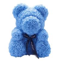 Rose Flower Bear Artificial Rose Flower Hugging Bear for Valentines Day Wedding Mothers Day
