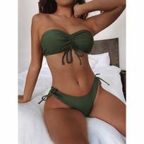 Seksualus bikini mikro bikinio rinkinys, moteriškas maudymosi kostiumėlis, moteriškas maudymosi kostiumėlis Brazilijos bikini maudymosi kostiumėlis maudymosi kostiumėliai paplūdimio drabužiai S žalia