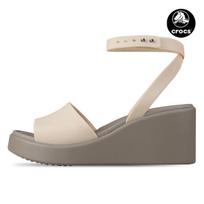 CrocS Moteriškos S dydžio Brooklyn Sandalai su Kulnu ir Dirželiu aplink Kulną Shitake 209406 2dS 2094062DS/M6/W8250
