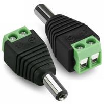 Rosfix Wtyk CCTV 5,5mm / 2,1mm Męski – Złącze Męskie Śrubowe | Napięcie do 30V DC | Prąd Maksymalny 2A