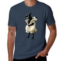 Vilkas avies kailyje T-shirt juodas medvilninis t-shirt paprastas vyrui pakuotė t-shirts su paveikslėliais T-Shirt S