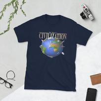 Civilization I Strategy Video Game Sid Meier Short-Sleeve Unisex T-Shirt L