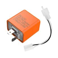 YIXINLYMY Motociklo posūkių signalų relė, 2 kontaktų, 12 V, mirksėjimo greičio reguliavimas (Relė ir jungtis), 1 rinkinys, oranžinis oranžinė