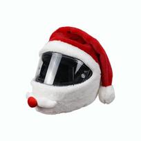 Christmas Motorcycle Helmet Cover Santa Claus Hat Full Face Funny Plush Moto Helmet Decoration Xmas Motorcycle Skiing Accessorie