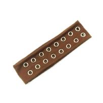 Punk Stretchy Headbands With Hollowed Eyelets Wide Elastic Hairband For Adult Teens Music Festival And Street Wear šviesiai ruda spalva