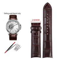 ONE20mm 21mm Curved End Genuine Leather Watch Strap for Tissot Seiko Rossini 5793B04B 9633B04B Lizard Pattern Watchband BraceletMN 21mm