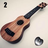 Vaikams pradedantiesiems klasikinė ukulele gitara, mokomasis muzikos instrumentų žaislas