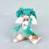 Hatsune Miku Darbalaukio Mielas Veiksmo Figūrėlė 11cm Katės Marškinėlio Versija. Anime figūrėlė Kawaii mergaitės modelis žaislas dovana