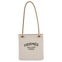 Hermes Aline 30 Silver Buckle Herringbone Canvas Shoulder Bag Women shoulder bag Chalk-White Gold H000867EKBC Box Not Included