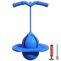 New Pogo Bouncing Ball with Handle and Pump High Jump Toy Balance Jumping Ball Safe and Fun for Kids Boys & Girls Outdoor Play mėlyna