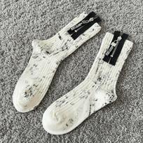 Spray Paint Splash Ink Zipper Socks Unique Streetwear Middle Socks Mid-Calf Socks  For Men Women balta
