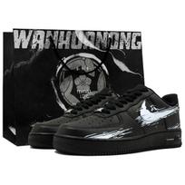 Nike Air Force 1 Kaleidoskopas, Toxin, Pirkinių maišelis Neslystantys žemi krepšinio batai Unisex Juodi Balti CW2288-001(Team113-S-BOX) 38.5