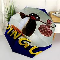 Pingu, PenguinThemed Automatic Opening and Closing Umbrella 8 Ribs, Suitable for Leisure and Going Out, Outdoor Accessory, Gothic Style, F