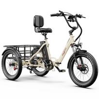 Onesport OT30 Pro Elektrinis dviratis, 20 colių 500W variklis, Sulankstomas elektrinis krovininis dviratis, 7 pavaros, Dvigubi diskiniai stabdžiai, 48V 18AH, Maksimali apkrova 180kg juoda