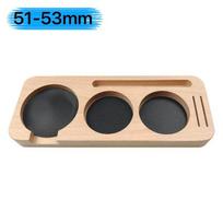 Coffee Tamper Mat Station Stand Portafilter Holder Support Base Rack Walnut Wood For 51MM 54MM 58MM Espresso Accessories Barista 51-53mm