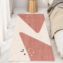 Simple Ins-Style Striped Bedside Carpet for Bedroom or Living Room 60x160 cm gray