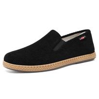 2024 New Men's Shoes Flat Bottom One Step Pedal Dad's Shoes Velvet Breathable Casual Old Beijing Cloth Shoes 39