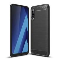 Case for Samsung Galaxy A70 in black carbon fiber TPU juoda