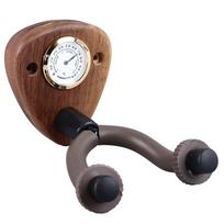 Wall Mounted Guitar Hanger with Hygrometer Wood Anti Slip Multifunctional Guitar Hook for Violin