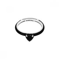 Pandora 193088c01 Pandora Me Black Shakra Heart Silver Ring 193088C01-52 white