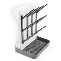 Plastic baby bottle vertical drying rack with large capacity design and efficient drainage chassis design baby bottle drain rack