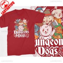 Dungeons and Cats Dungeons and Dogs Marškinėliai DnD Žaidimų Geeko Dovana D20 Šuniukų Mėgėjams Marškinėliai Augintinio Šuns Savininko Žaidėjo RPG S