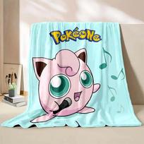Mielas Jigglypuff spausdintas pledas Vaikams Suaugusiems Pledas Minkštas ir šiltas Patalynė Lova Sofa Lauko Kelionės Dangalas Pledas 30x40in