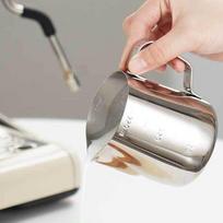 Milk Frothing Cup Stainless Steel Eagle Spout Milk Froth Pitcher 350ml Coffee Steaming Pitcher with Scale for Cafe
