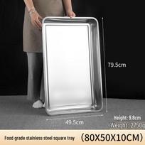 Extra Large Stainless Steel Deep Divided Prep and Serving Tray