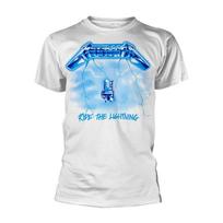 Metallica 'Ride The Lightning' Balti marškinėliai - NAUJI Unisex marškinėliai S