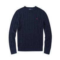 KOSY American Vintage Business Sweater Unisex Relaxed Fit Knit Pullover Retro Style Office Casual Wear S tamsiai mėlyna spalva