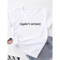 Taylor Estampada Y2K Swifts Print Women T-Shirt Crew Neck Short Sleeve T-Shirt, Casual Every Day Tops, Women's Clothing M smėlis