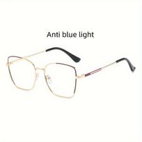 Fashion Anti Blue Light Glasses Metal Frame UV Protective Eyewear Color Changing Sunglasses Women Men European Style