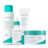 AESTURA A-Cica 365 Raminamasis odos priežiūros rinkinys (Tonizuojamoji kempinėlė 60 vnt. + Tonikas 200 ml + Serumas 40 ml + Kremas 60 ml)