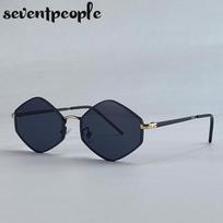 Small Frame Hexagon Punk Sunglasses Women 2026 Luxury Brand Classic Steampunk Polygon Sun Glasses For Ladies Vintage Shade