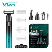 VGR 3-in-1 Naujas Plaukų Kirpimo Rinkinys Daugiafunkcinis Viso Kūno Plaukų Šalinimo Priemonė Ausų Nosies Plaukų Bikini Privačios Zonos Plaukų Trimeris Saugus ir Odai Draugiškas V-628 mėlyna