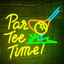 Golfing Light Par Tee Time Golf LED Neon Sign Golf Ball LED Neon Light for Golf Club Sports Room Competition Venue Decoration