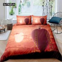 Couple Duvet Cover Set Microfiber White Portrait Couple Kissing Twin Bedding Set Valentine's Day Gift For Lover Queen King Size EU single(135x200cm) gray