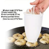 White Donut Baking Mold - DIY Donut Maker Tool Nude balta