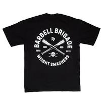 Barbell Brigade WEIGHT SMASHERS TEE Men's Short Sleeve Fitness T Shirt Running Sport Gym Muscle T-shirts Oversized Workout Tops S juoda