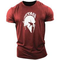 Men's T-shirt Spartan Warrior 3d Print T-shirt Summer Crewneck Short Sleeves High Quality Garment Loose Breathable Shirt S