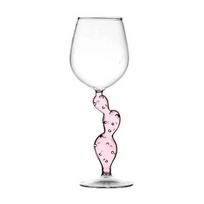 Kūrybiška kaktuso vyno taurė – unikali taurė raudonam vynui ar kokteiliams Pink