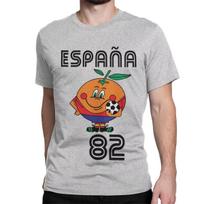 1982 Spain World Cup Cartoon Orange 3D Print T-shirts Summer Round Neck Fashionable Casual Short Sleeved Men's T-shirts S