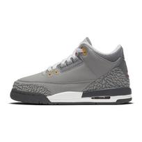 Air Jordan 3 Retro GS Cool Grey 2021 Vaikų sportbačiai Sidabriniai Šviesiai Grafito Apelsino Žievelės 398614-012 37.5